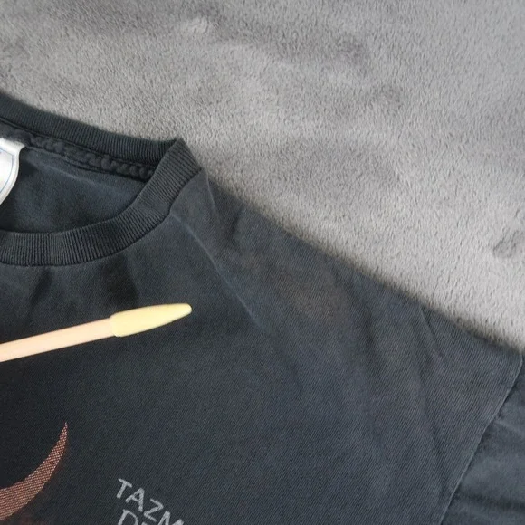 Vintage 90s Warner Bros Tasmanian Devil T-Shirt XL 1993 Black Made In USA - Picture 9 of 13